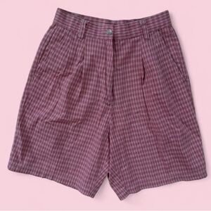 Vintage Light Red Woolrich Plaid High Rise Preppy Shorts Size 6
